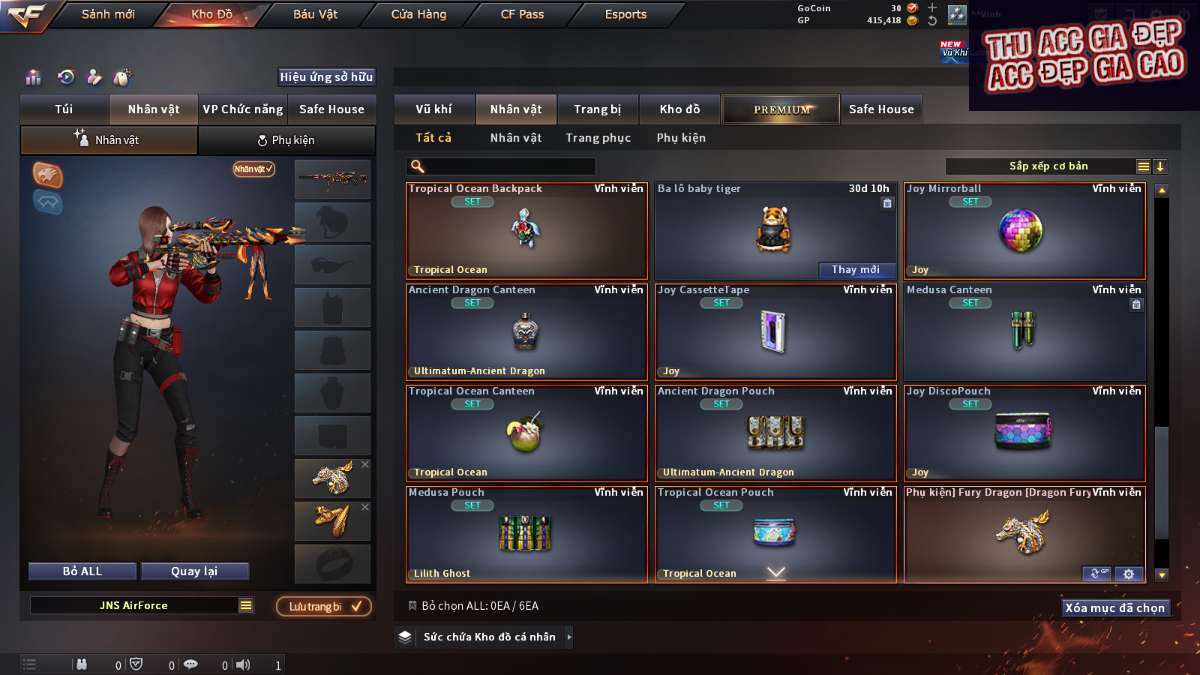 shop acc cf uy tin gia re